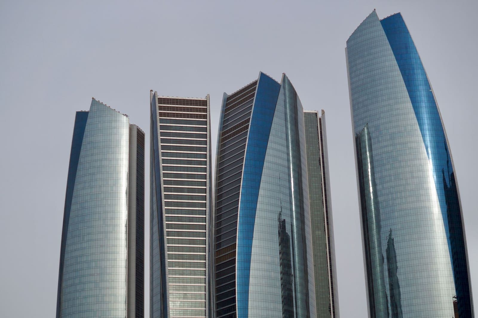 Modern high-rise architecture in Abu Dhabi, United Arab Emirates